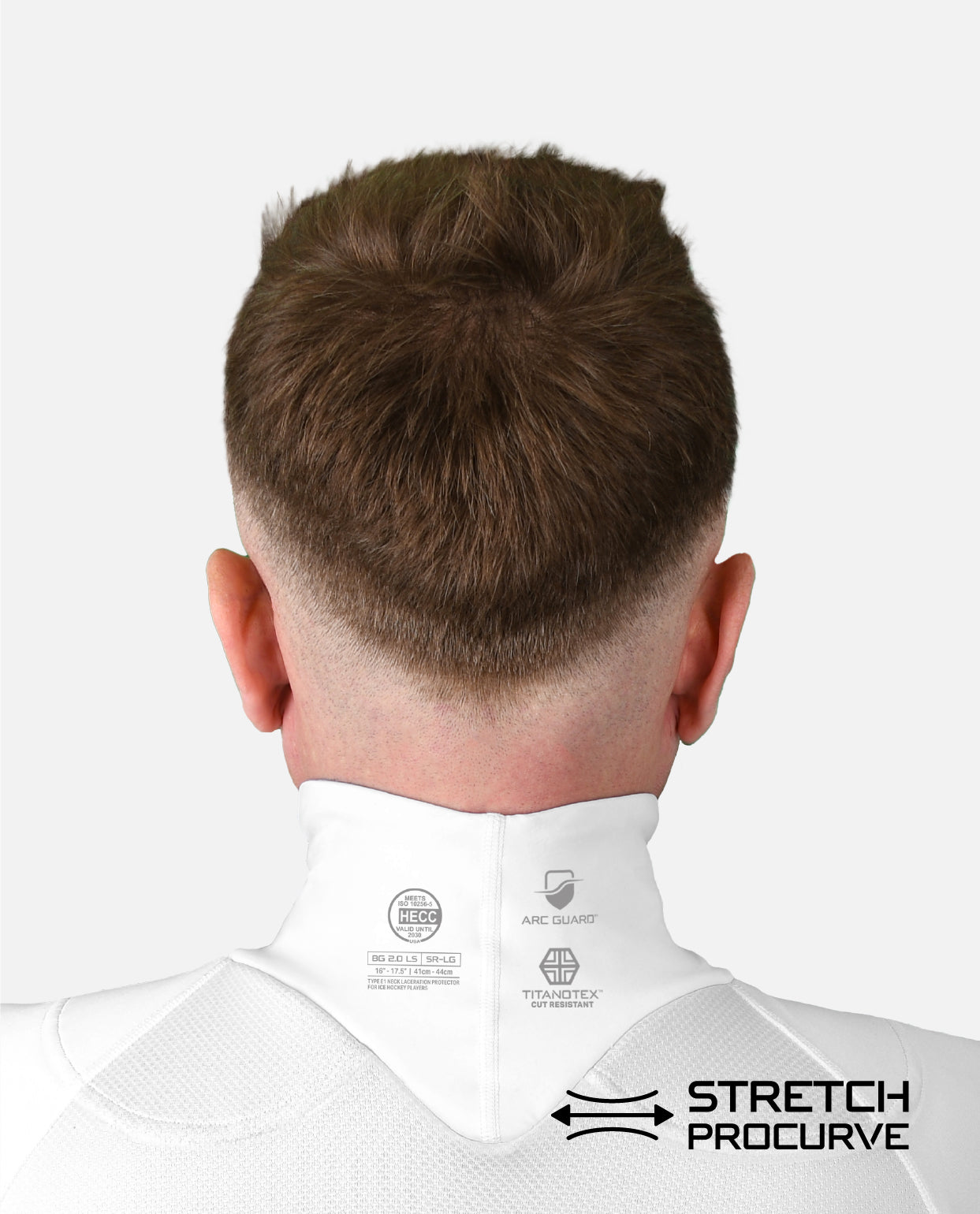 BG 2.0 LS NECK GUARD SHIRT - WHITE