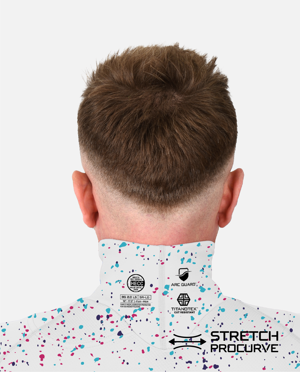 BG 2.0 LS NECK GUARD SHIRT - CANVAS SPLATTER