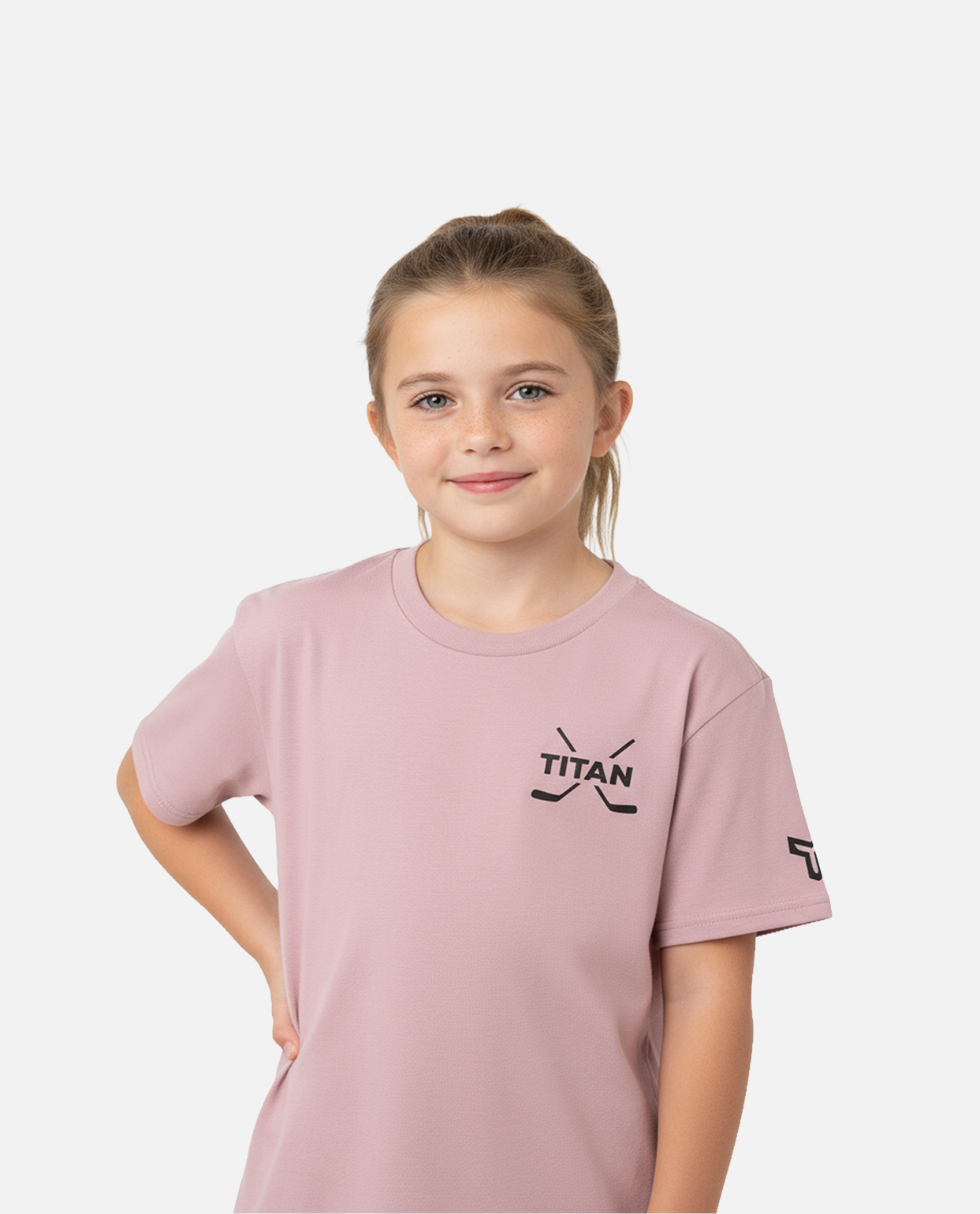 YTH Brand Loop Tee - Light Pink Heather