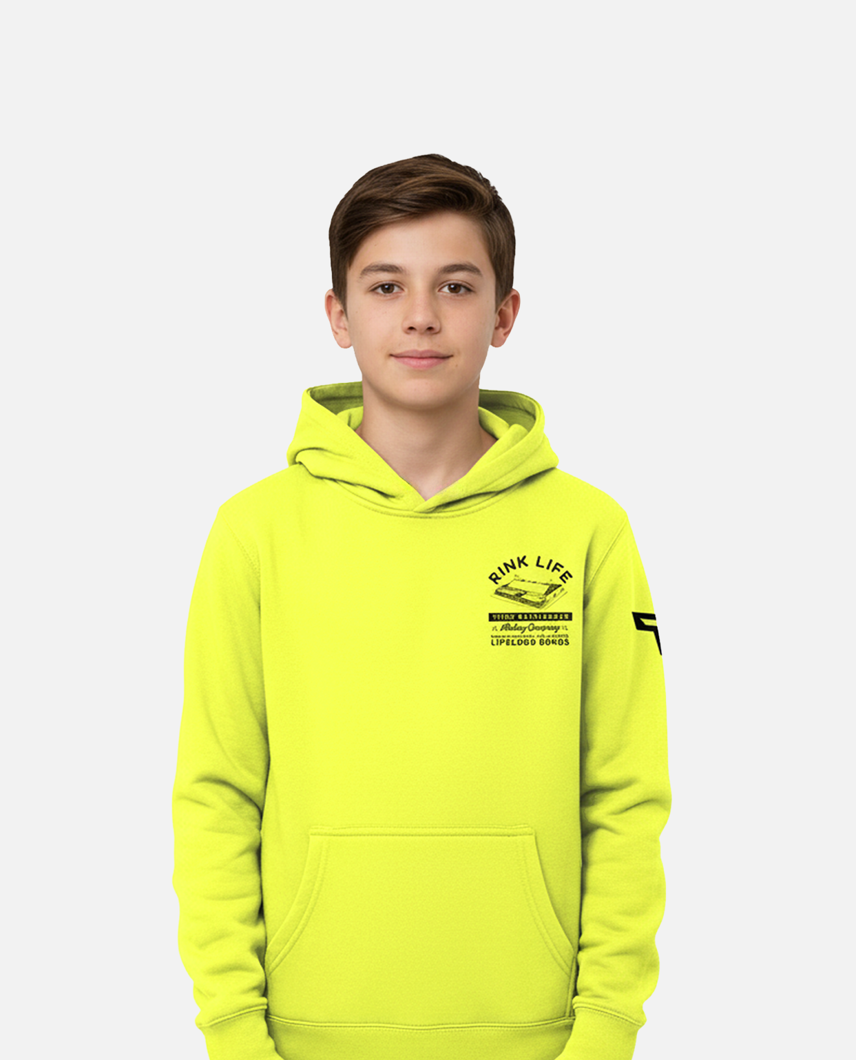 YTH Rink Life Rink Hoodie - Neon Yellow