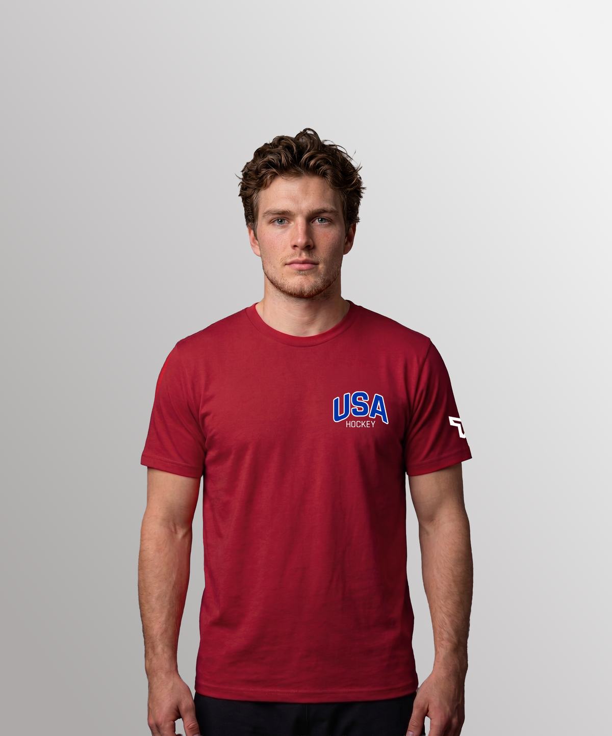 SR USA HOCKEY ARCH TEE - RED