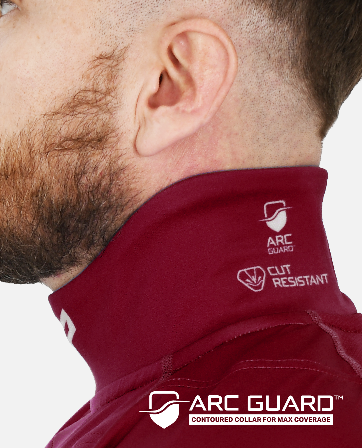 BG 2.0 LS NECK GUARD SHIRT - TEAM MAROON