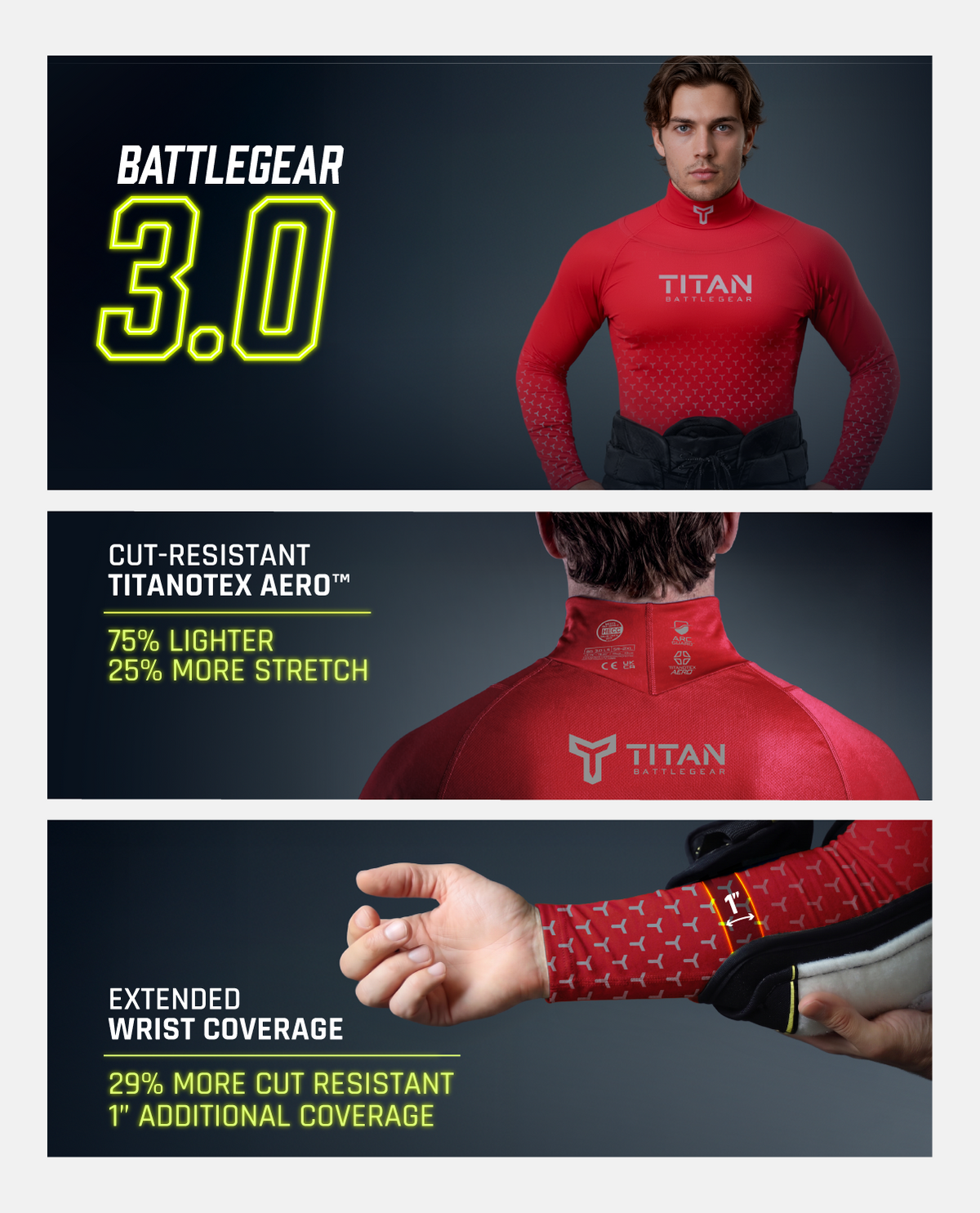 CUT-RESISTANT BASELAYER 3.0 - RED