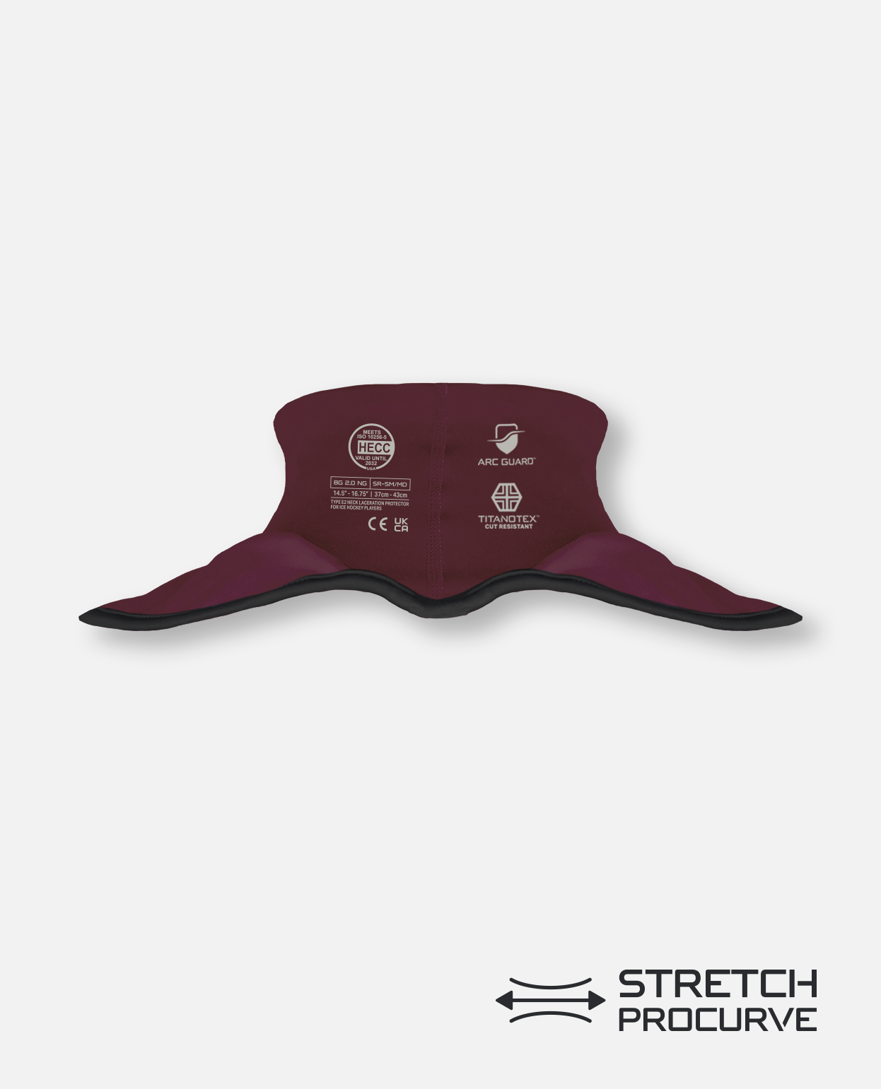 CUT-RESISTANT NECK GUARD - MAROON