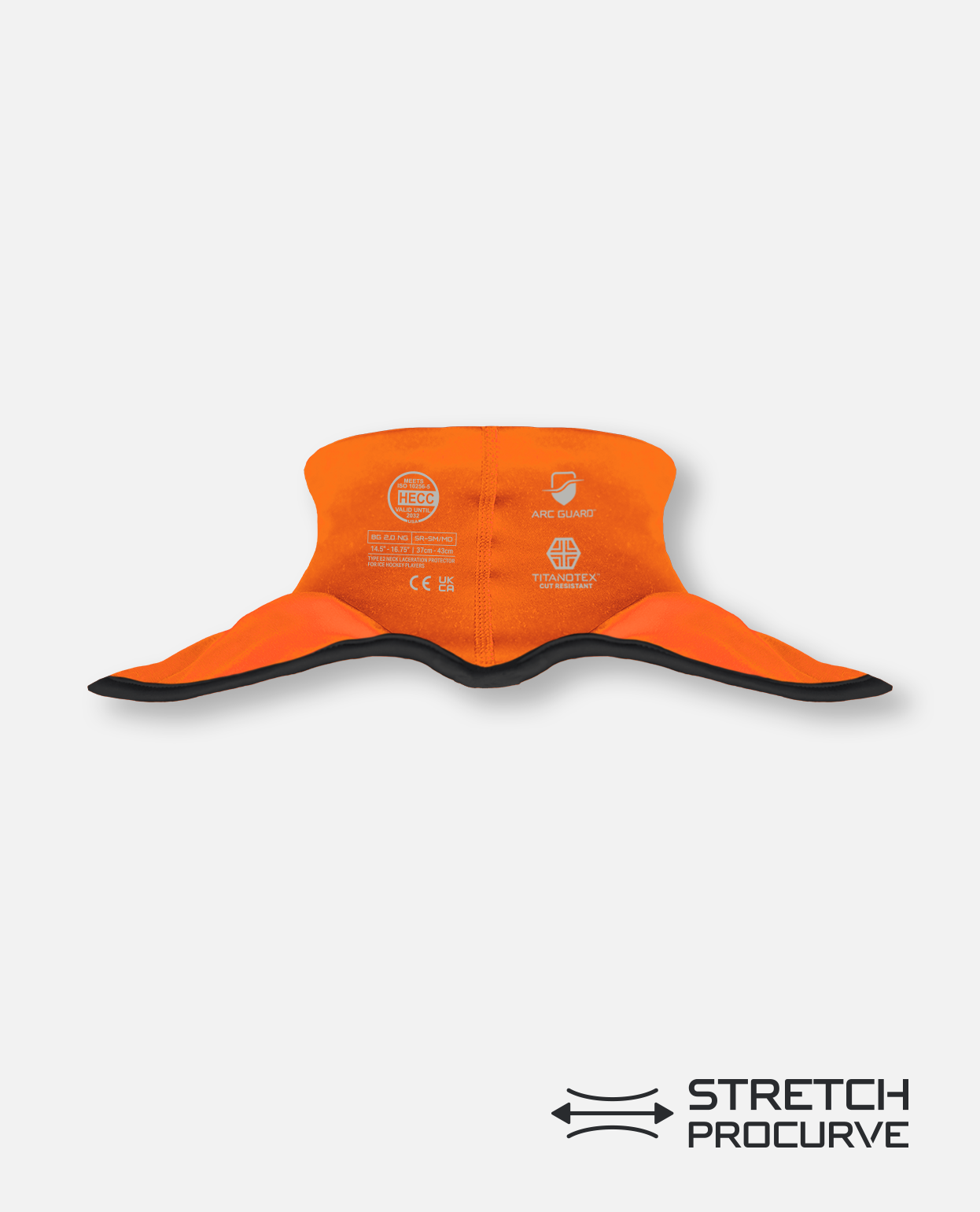 CUT-RESISTANT NECK GUARD - ORANGE
