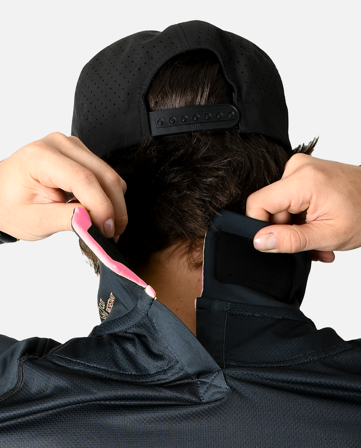 BG 2.0 LS VELCRO NECK GUARD SHIRT - BLACK/PINK