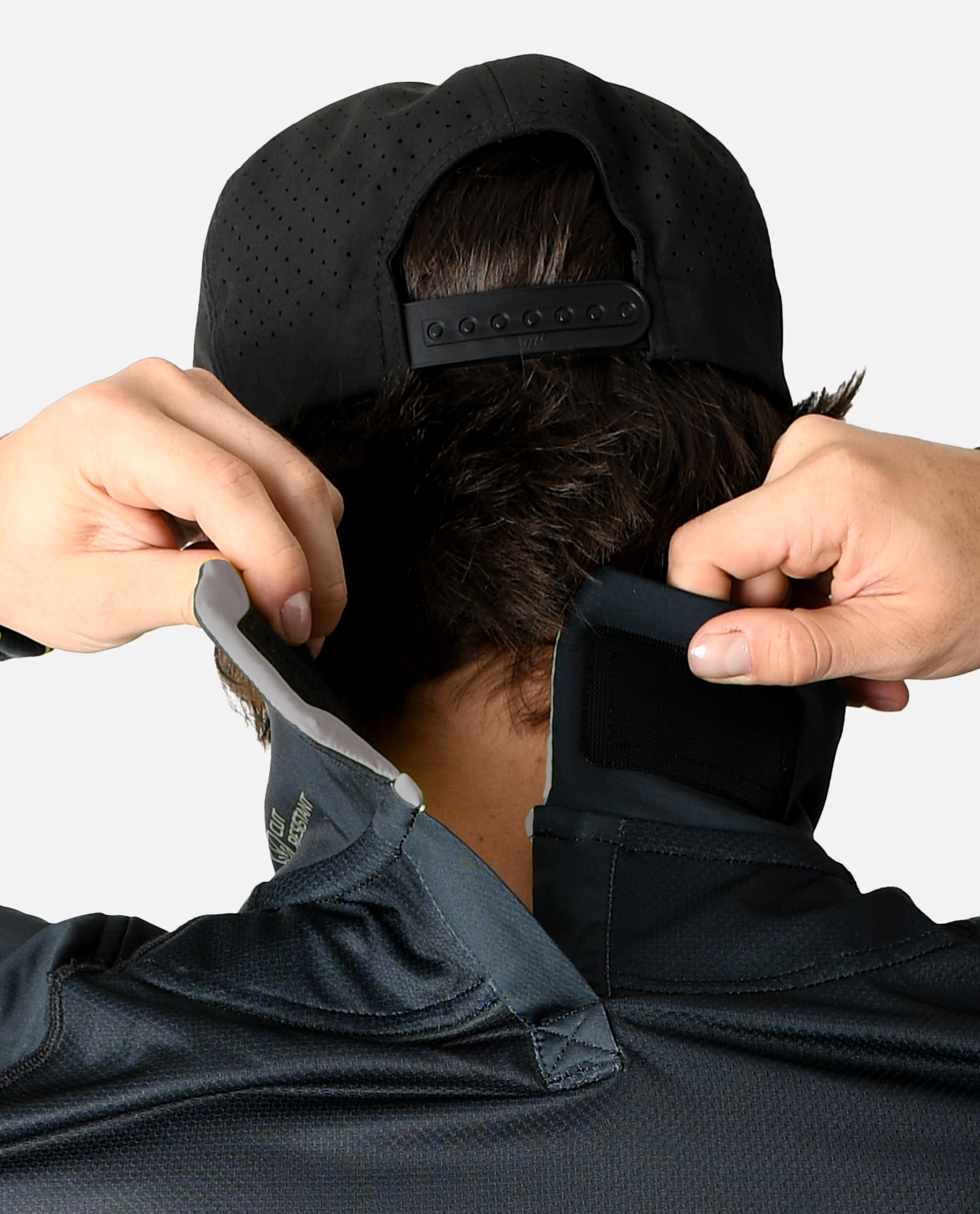 BG 2.0 LS VELCRO NECK GUARD SHIRT - BLACK