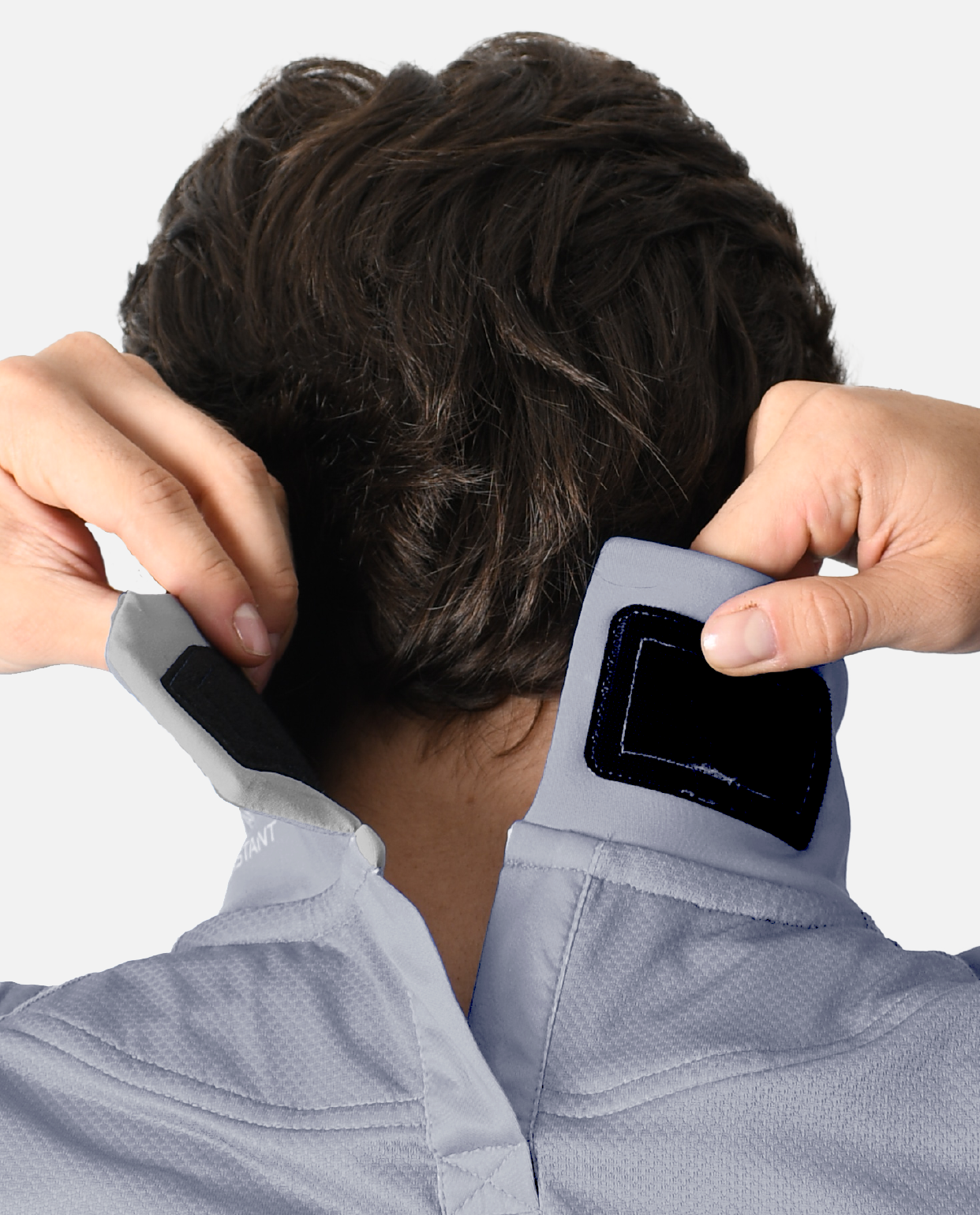 BG 2.0 SS VELCRO NECK GUARD SHIRT - GRAY