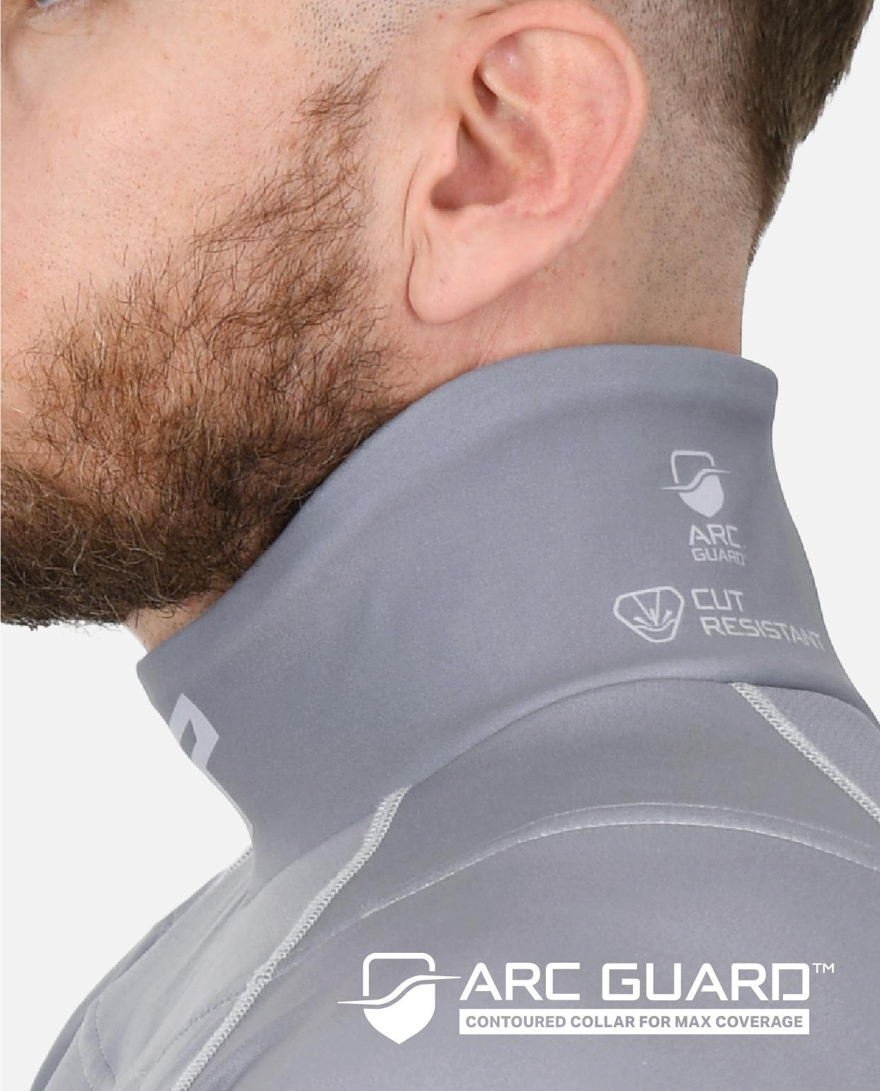 BG 2.0 SS NECK GUARD SHIRT - GRAY
