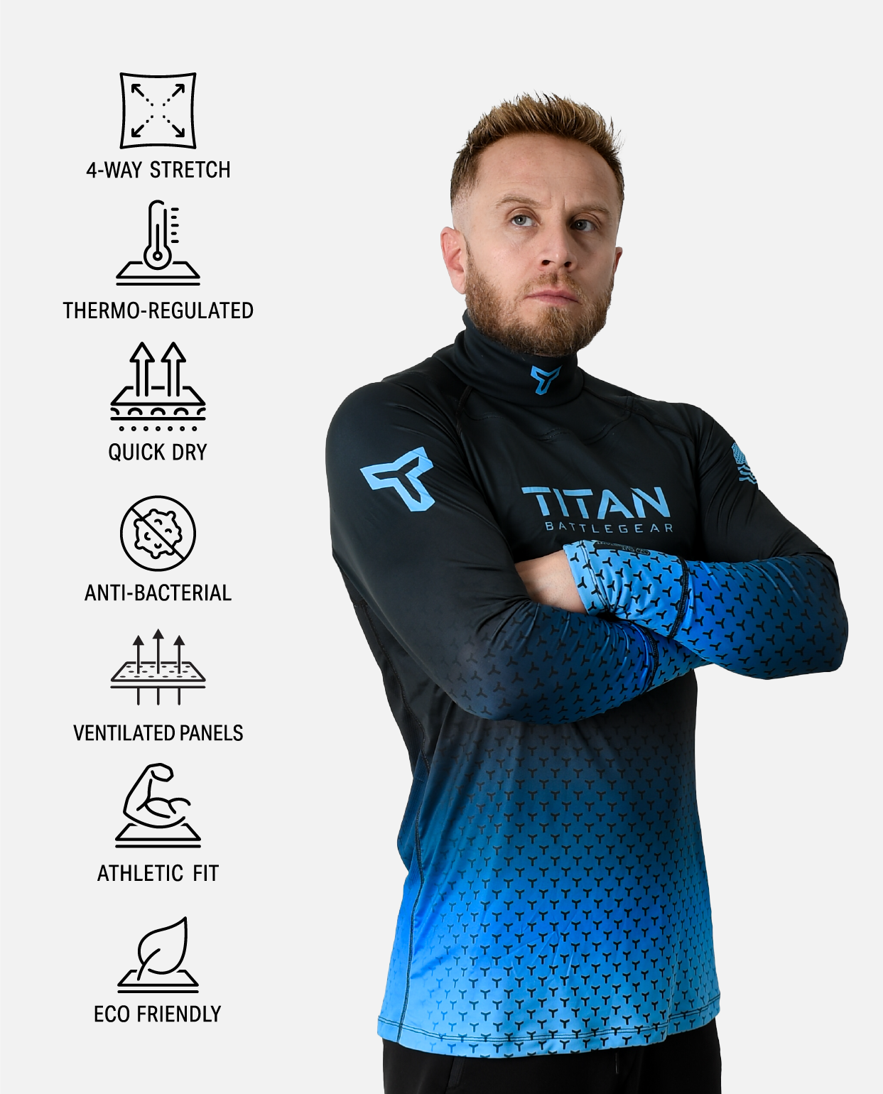 CUT-RESISTANT BASELAYER - BLACK/ARCTIC