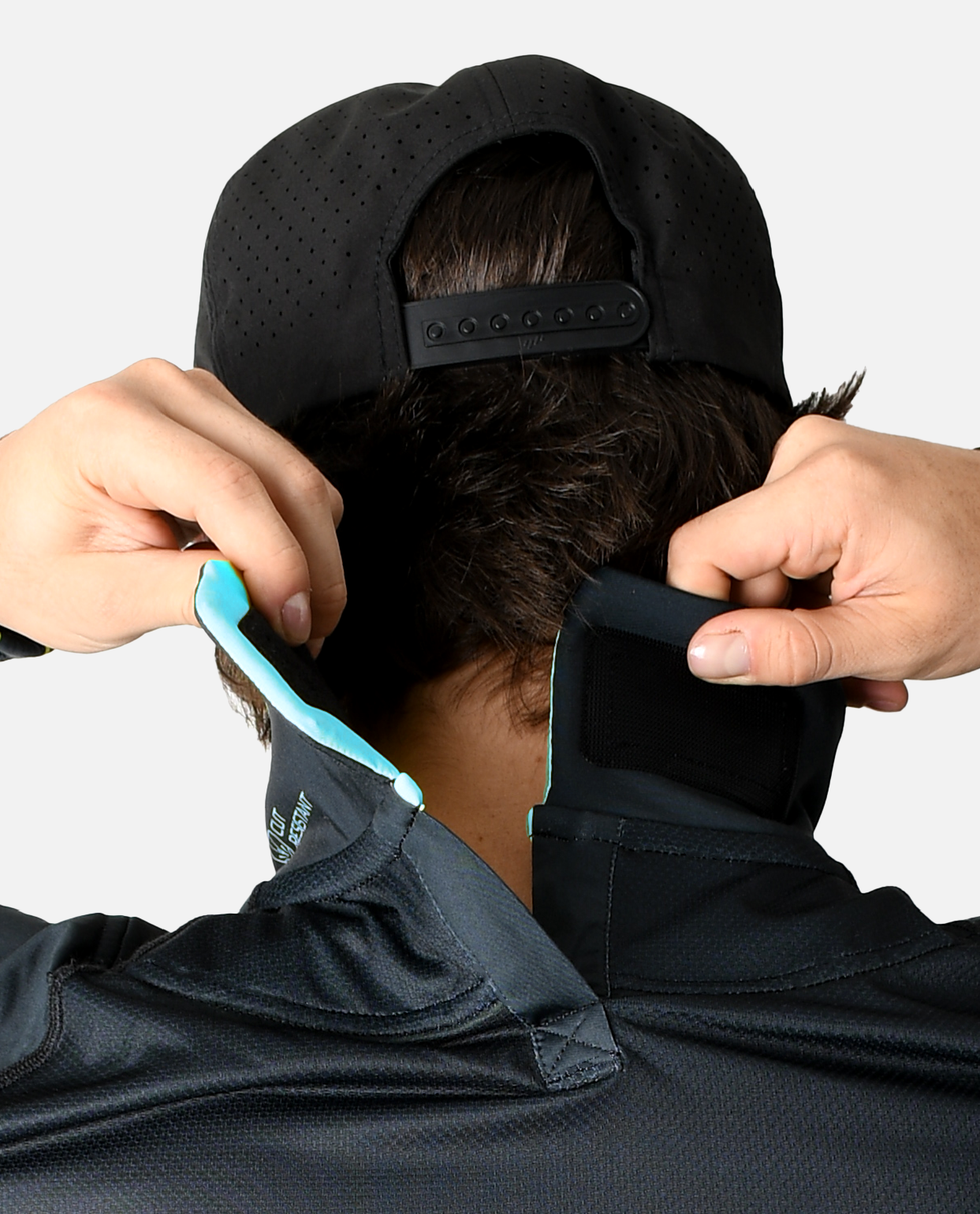 BG 2.0 LS VELCRO NECK GUARD SHIRT - BLACK/ARCTIC