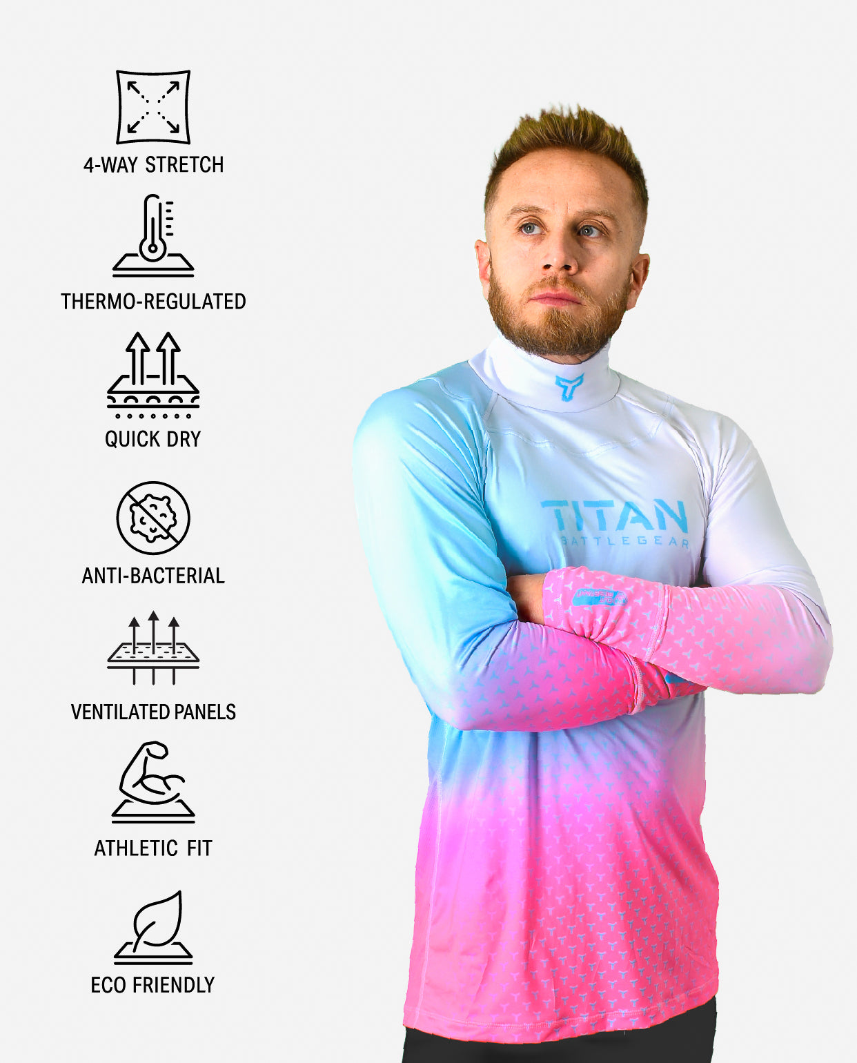 BG 2.0 LS VELCRO NECK GUARD SHIRT - MIAMI VICE