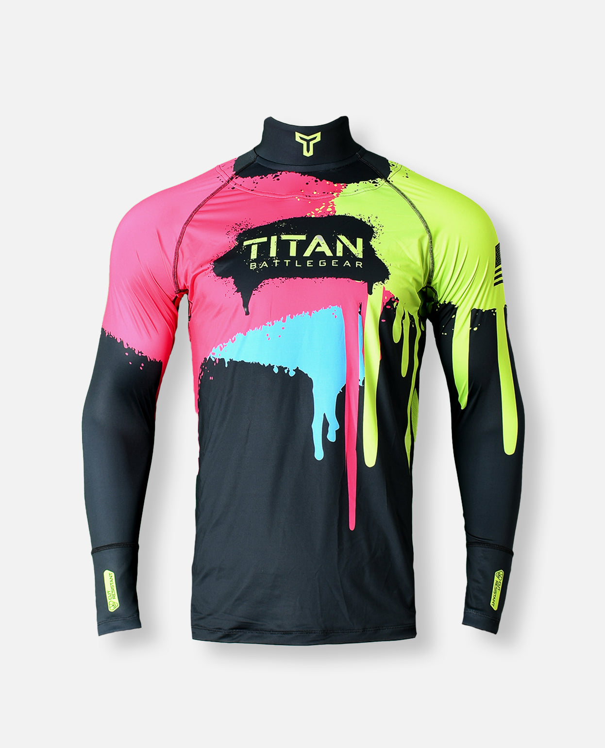 BG 2.0 LS NECK GUARD SHIRT - NEON GRAFFITI