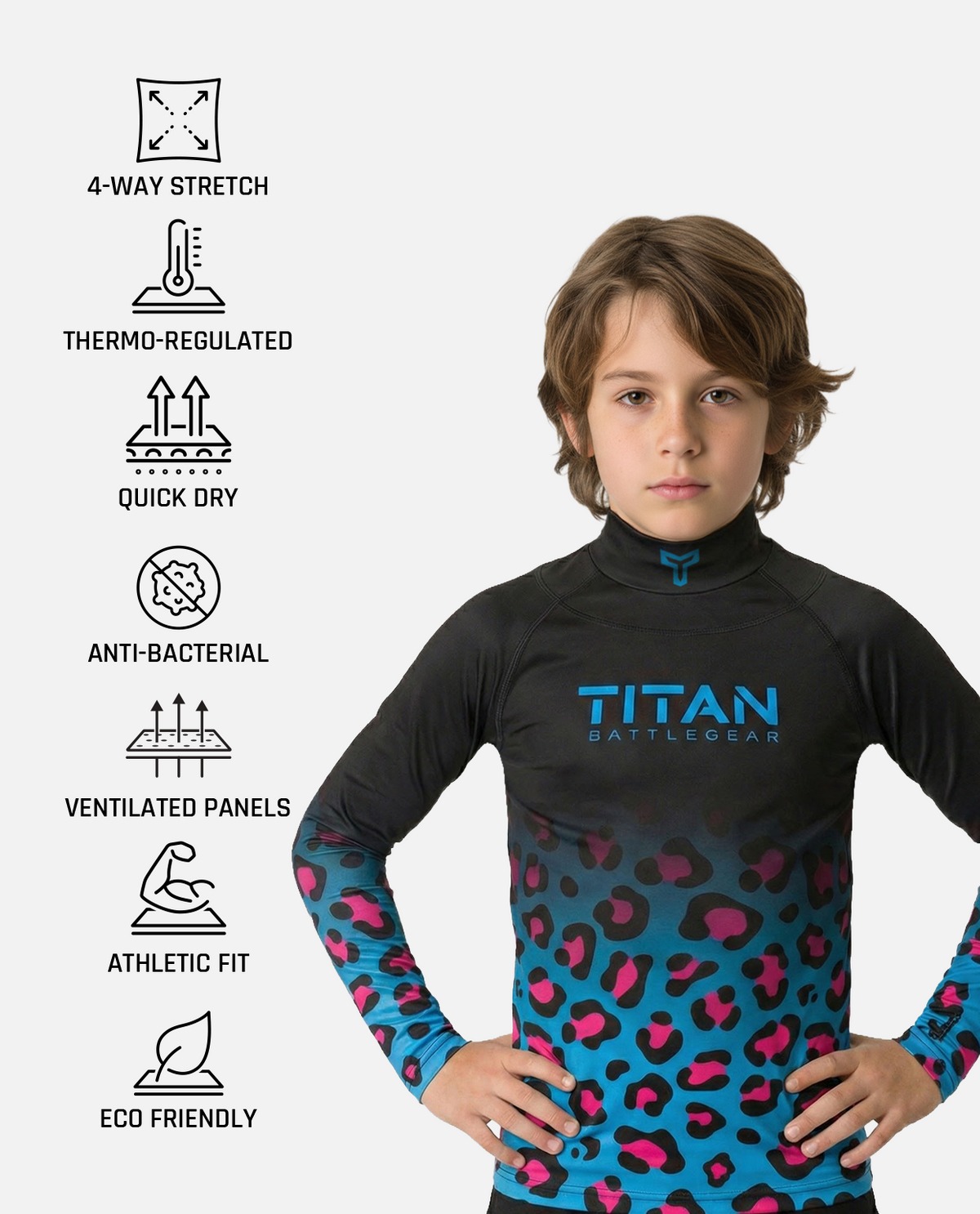 CUT-RESISTANT BASELAYER 2.0 - LEOPARD FADE