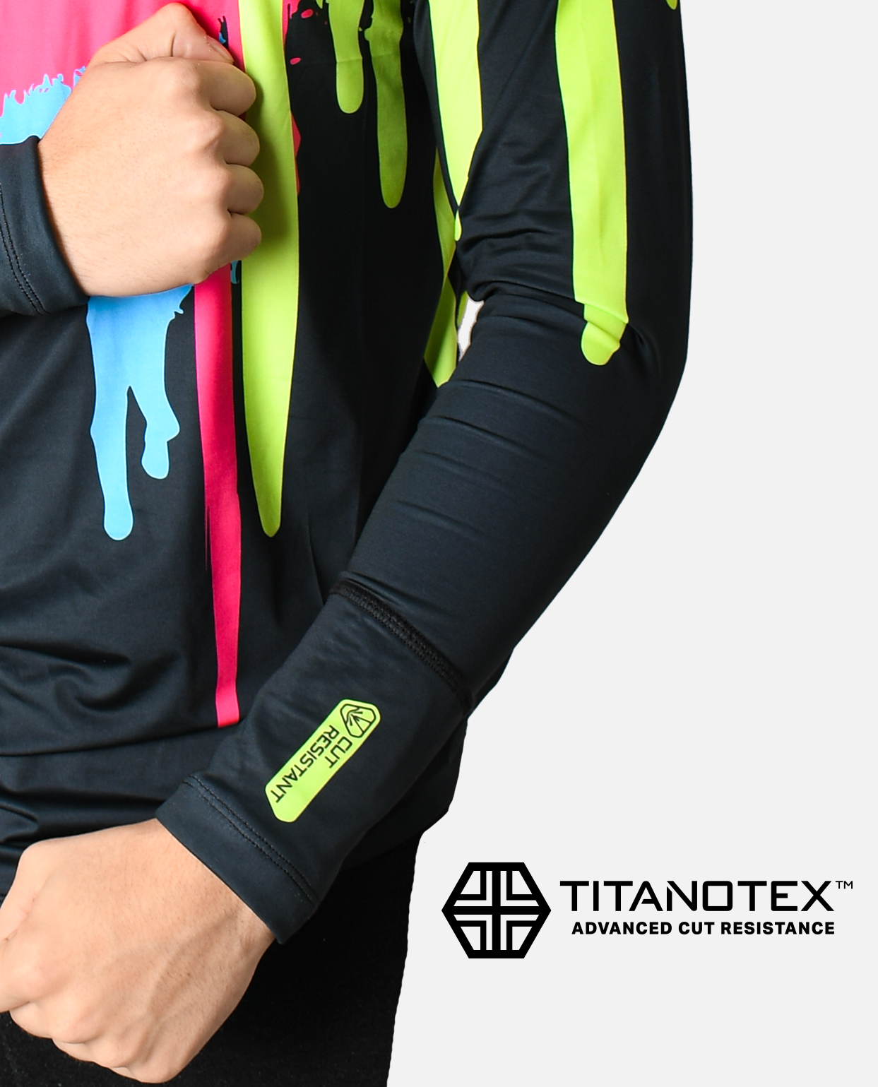 BG 2.0 LS VELCRO NECK GUARD SHIRT - NEON GRAFFITI