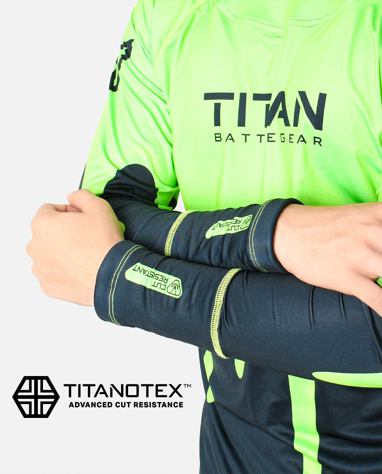 BG 2.0 LS NECK GUARD SHIRT - GREEN SLIME