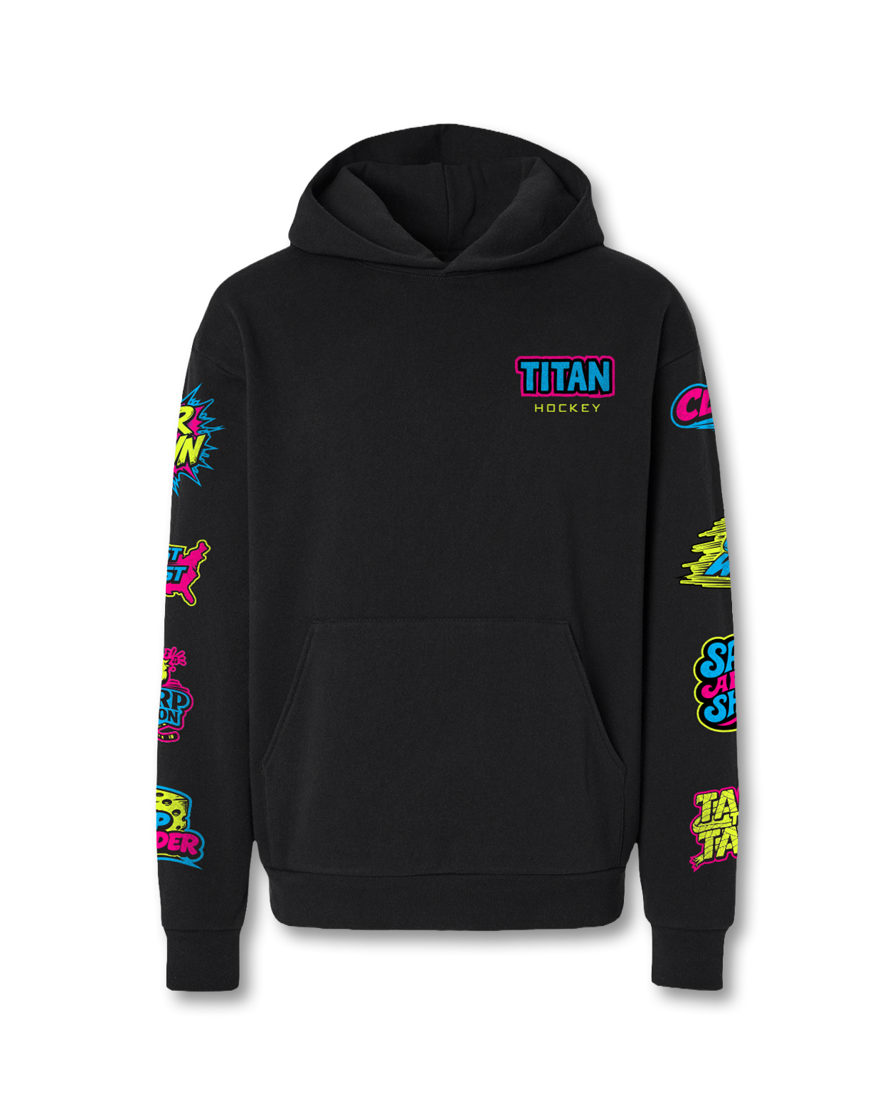 SR STICKERPACK HOODIE - BLACK – Titan Battlegear