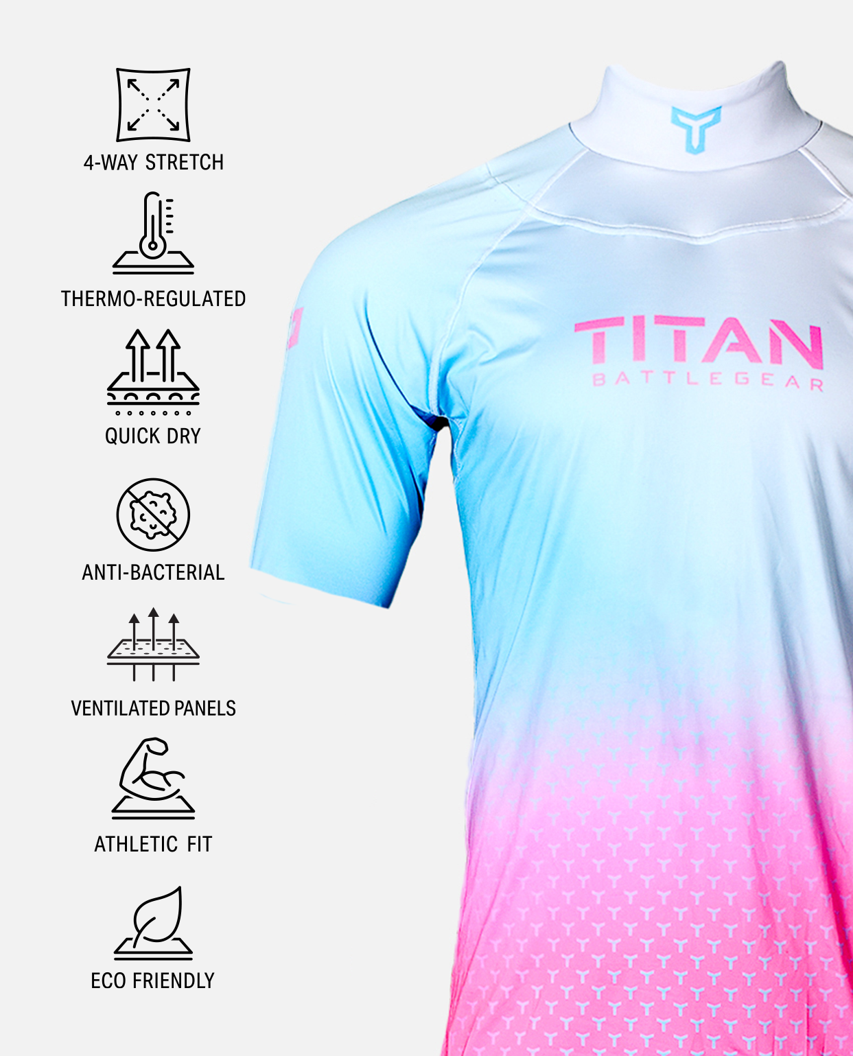 BG 2.0 SS VELCRO NECK GUARD SHIRT - MIAMI VICE