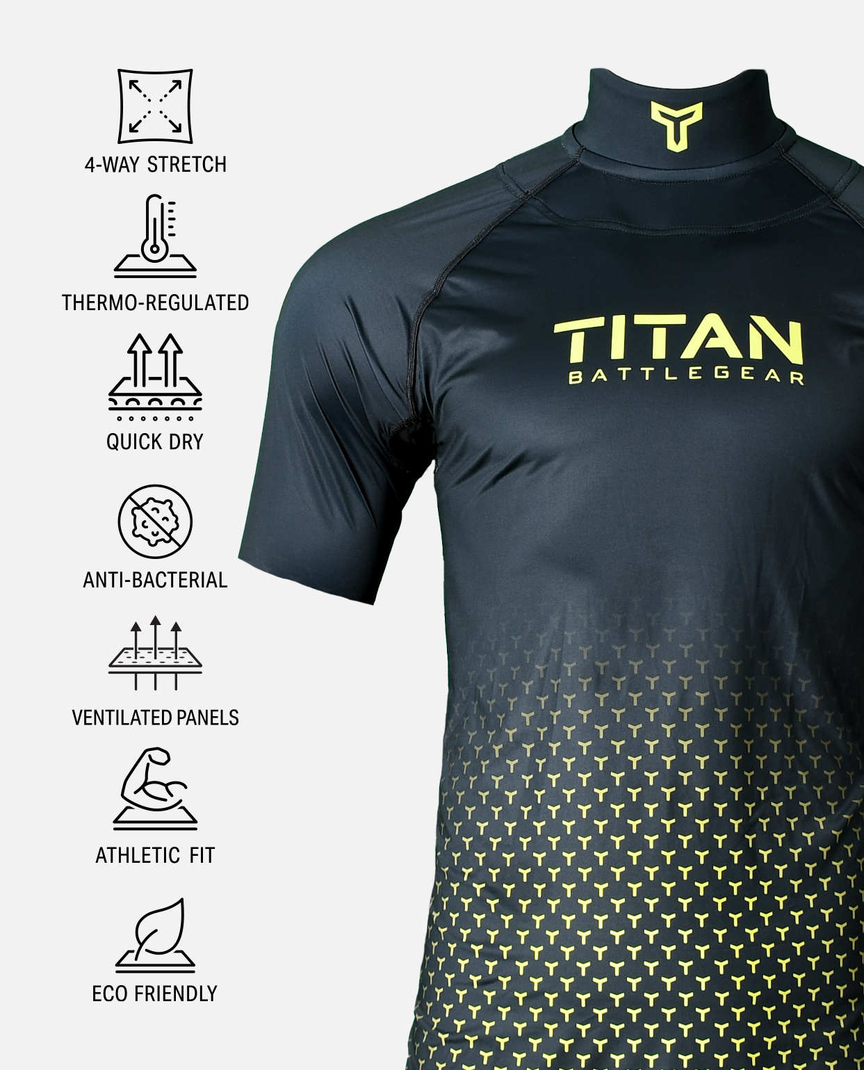 SS CUT-RESISTANT BASELAYER - BLACK/FLASHPOINT