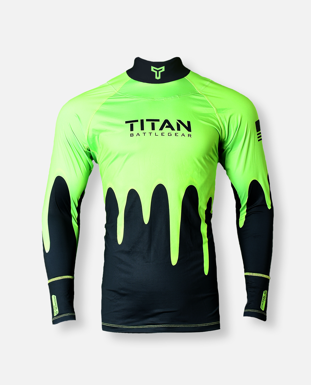 BG 2.0 LS NECK GUARD SHIRT - GREEN SLIME