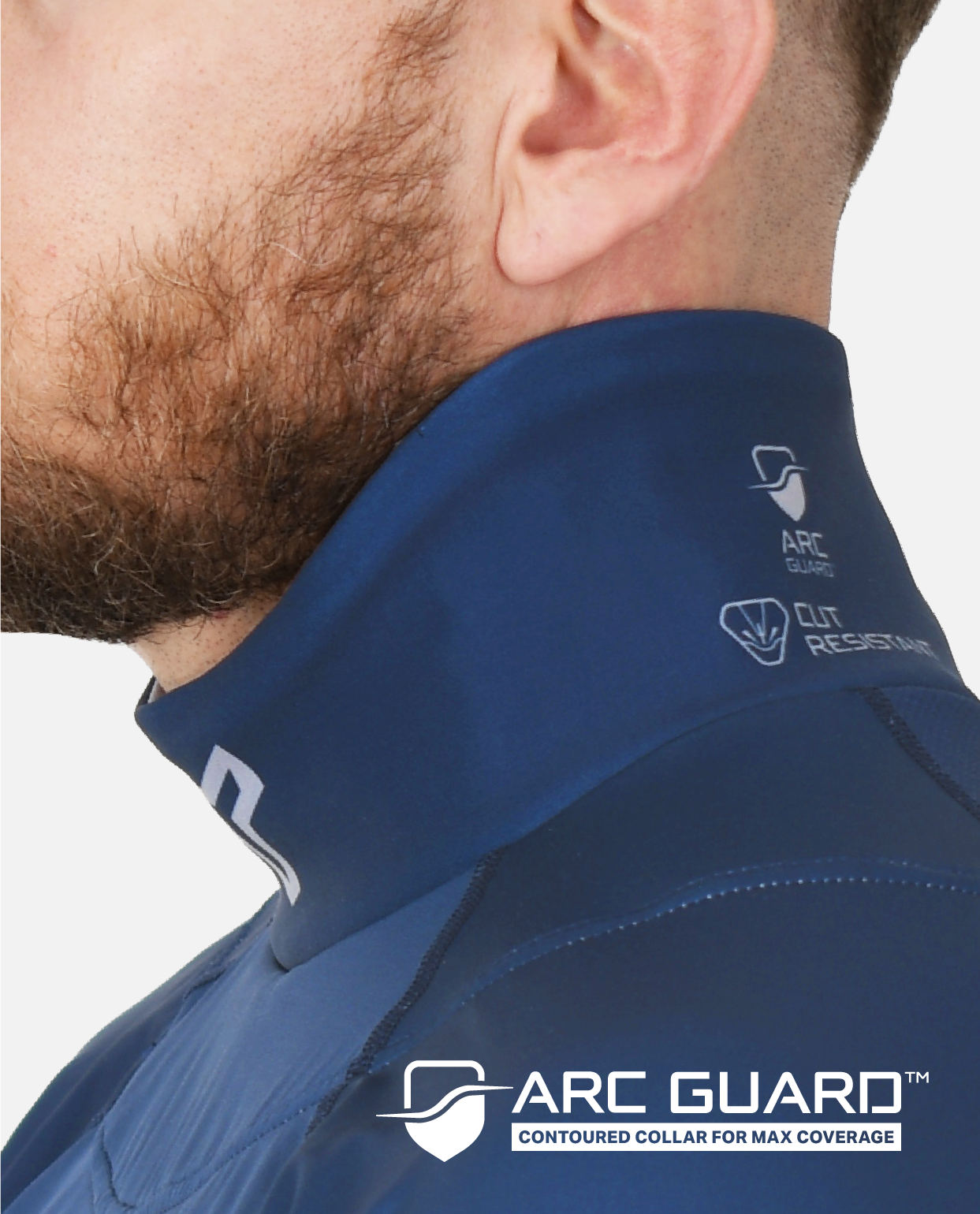 BG 2.0 LS VELCRO NECK GUARD SHIRT - TEAM NAVY