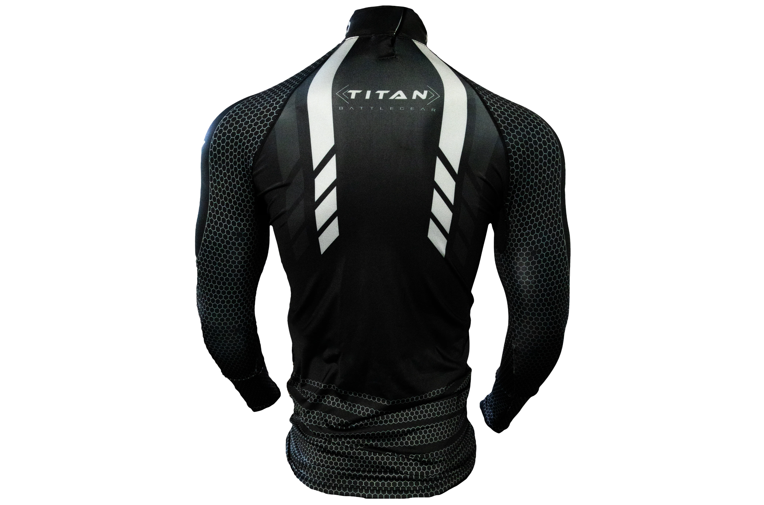 back black mockup Cut Resistant hockey neck guard shirt