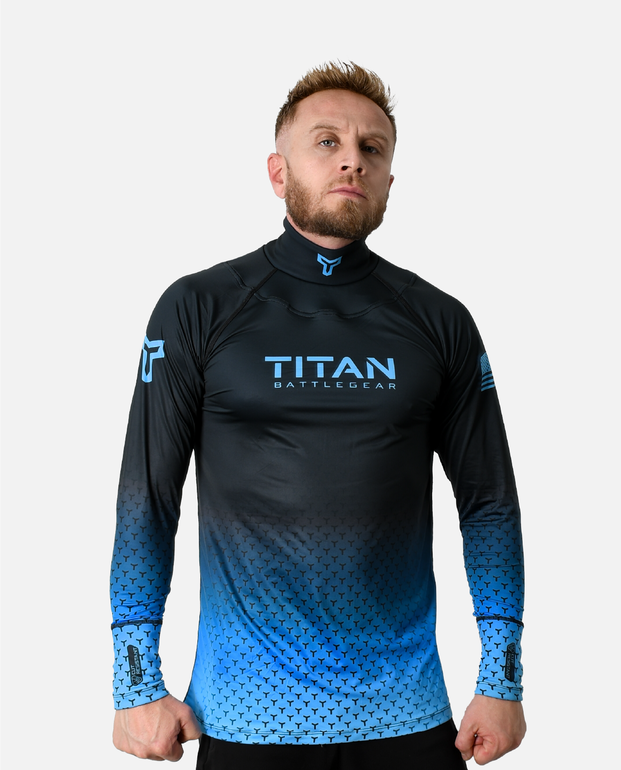 BG 2.0 LS NECK GUARD SHIRT - BLACK/ARCTIC