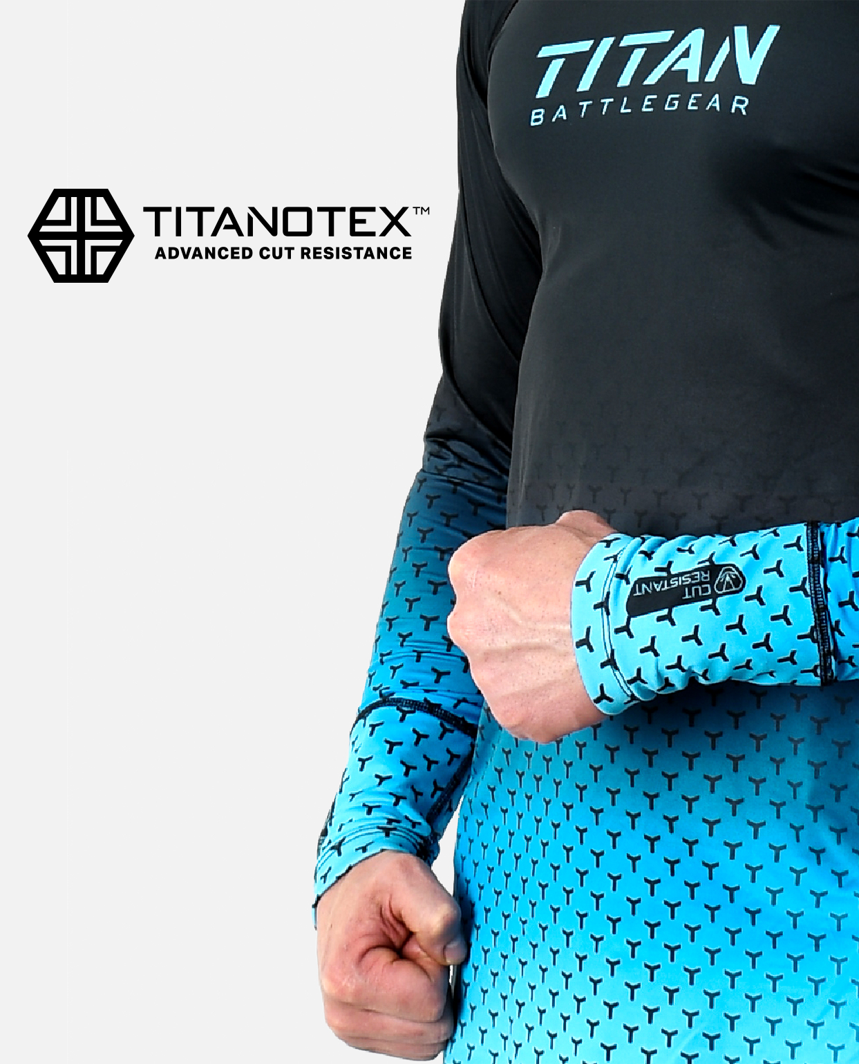 BG 2.0 LS NECK GUARD SHIRT - BLACK/ARCTIC