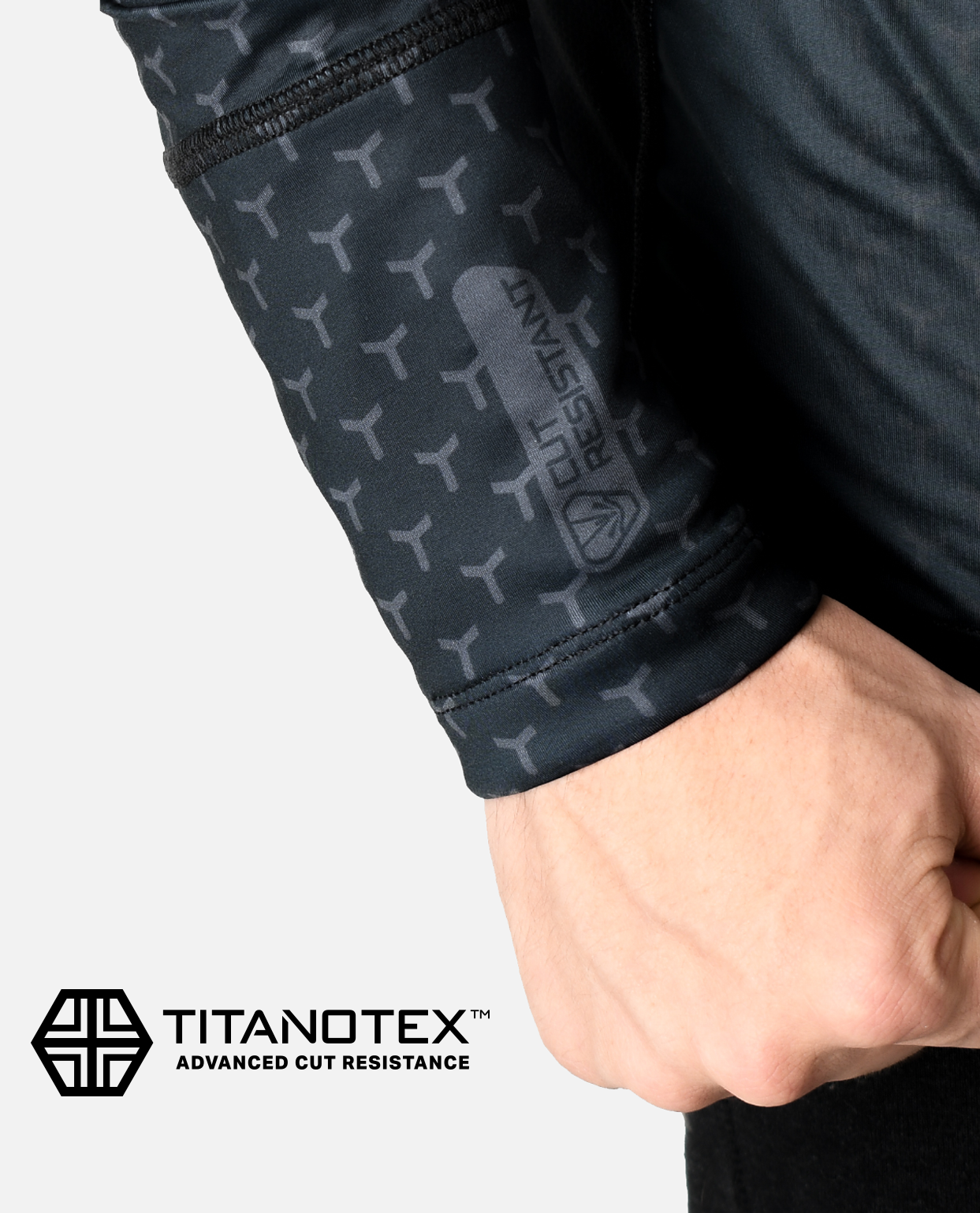 BG 2.0 LS VELCRO NECK GUARD SHIRT - BLACK