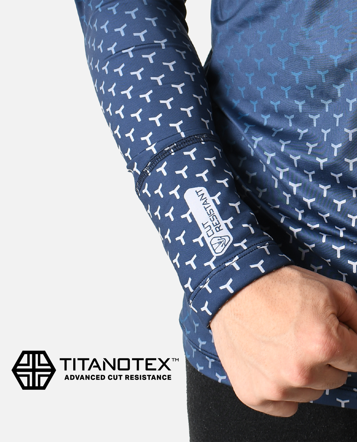 BG 2.0 LS VELCRO NECK GUARD SHIRT - TEAM NAVY