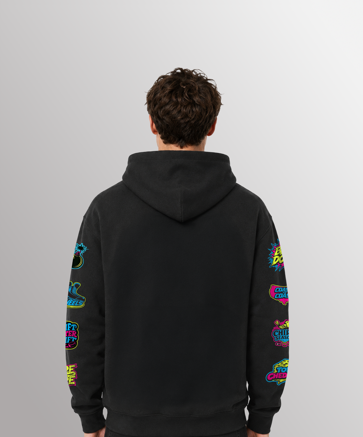 SR STICKERPACK HOODIE - BLACK