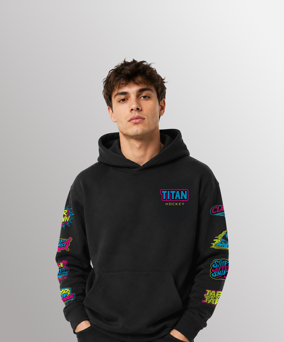 SR STICKERPACK HOODIE - BLACK