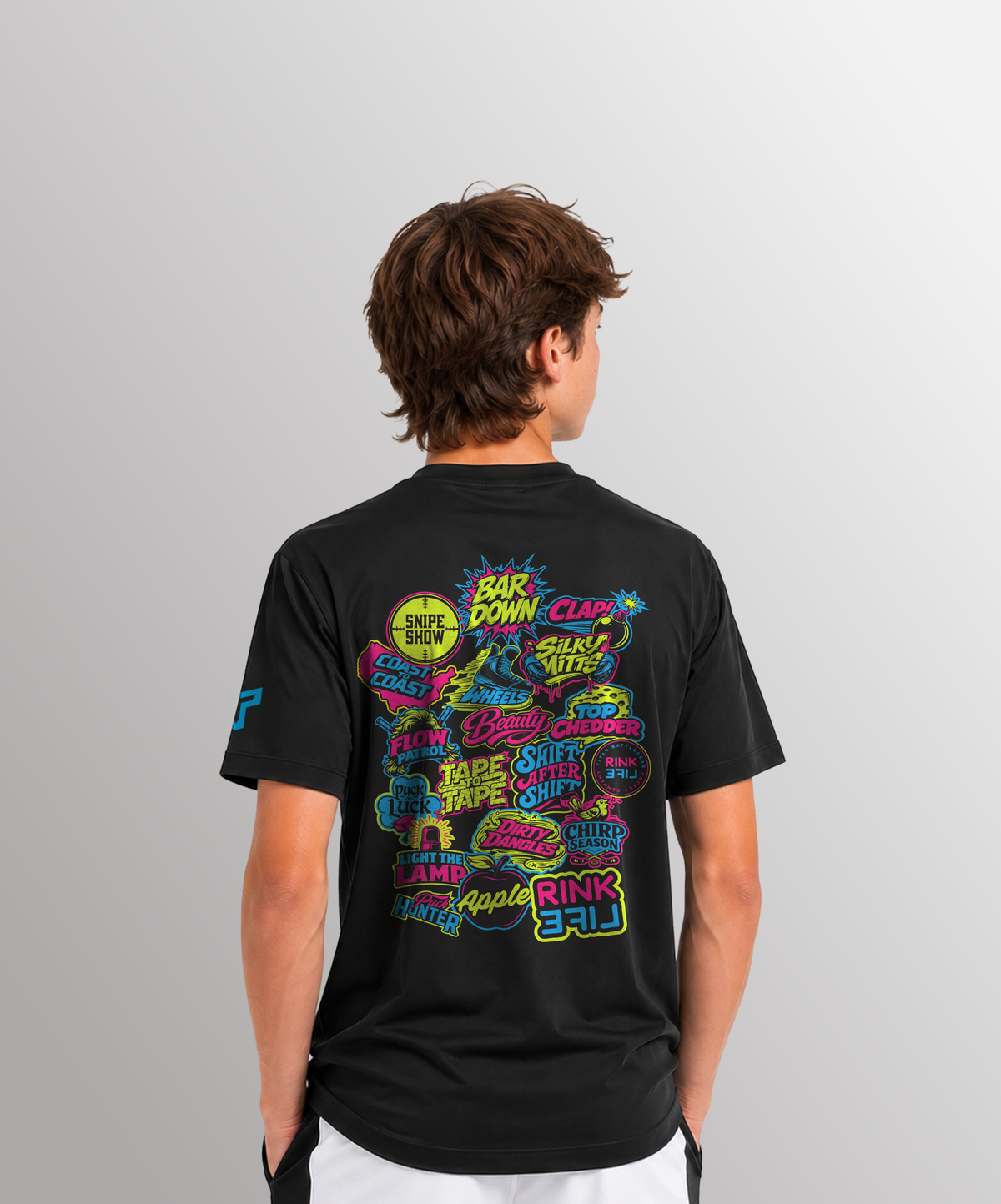 YTH STICKERPACK TEE - BLACK