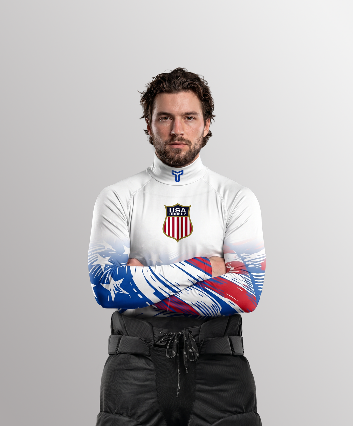 YTH CUT-RESISTANT BASELAYER 3.0 - USA HOCKEY (WHITE)
