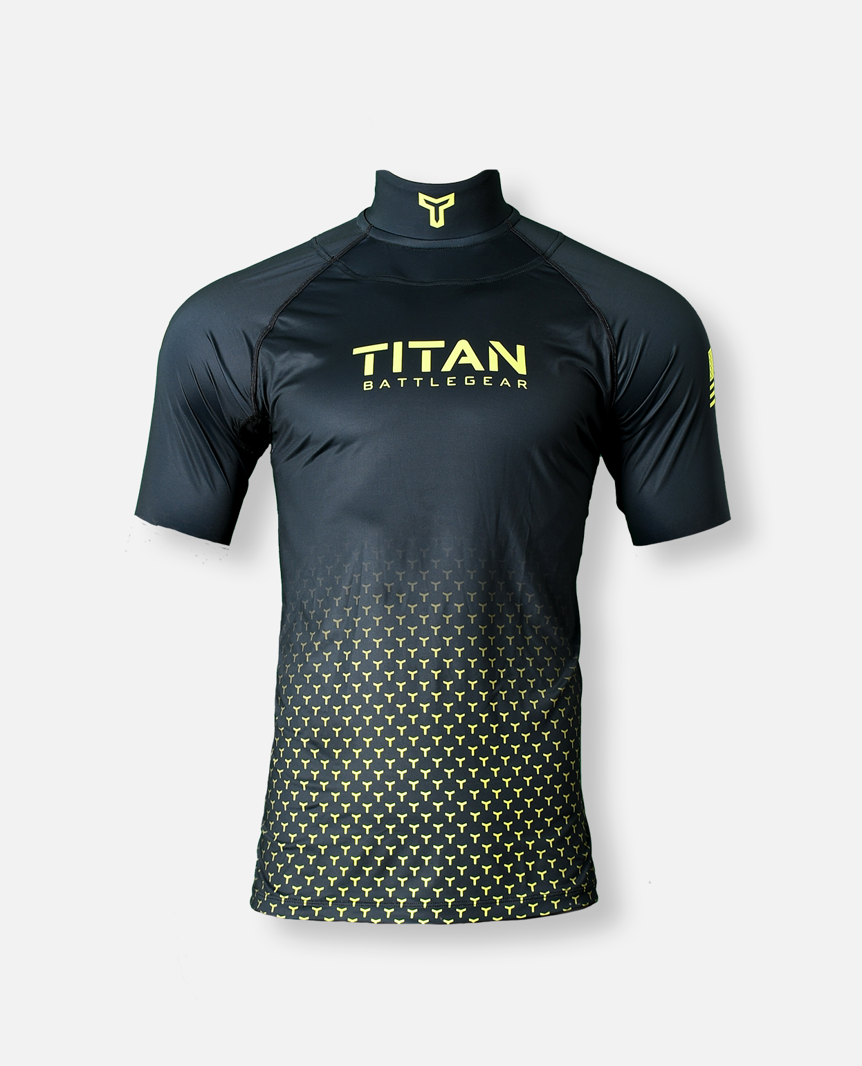 BG 2.0 SS NECK GUARD SHIRT - BLACK/FLASHPOINT