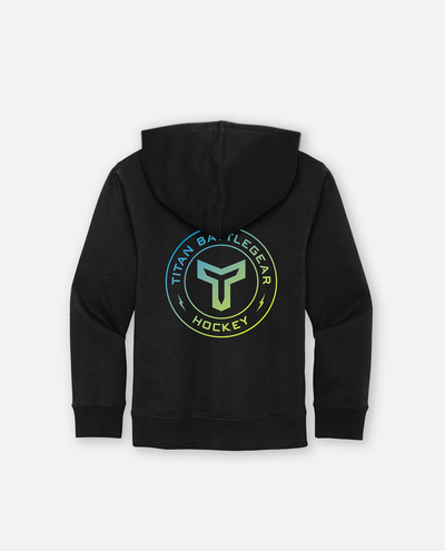 YTH PUCK FADE HOODIE - BLACK