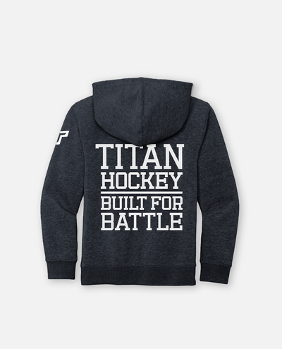 YTH BATTLE HOODIE - NAVY HEATHER