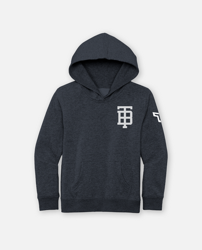YTH BATTLE HOODIE - NAVY HEATHER