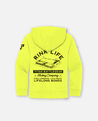 YTH RINK LIFE RINK HOODIE - NEON YELLOW
