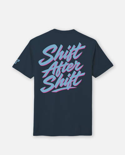 YTH Shift Tee - Navy Heather (DEFECT)