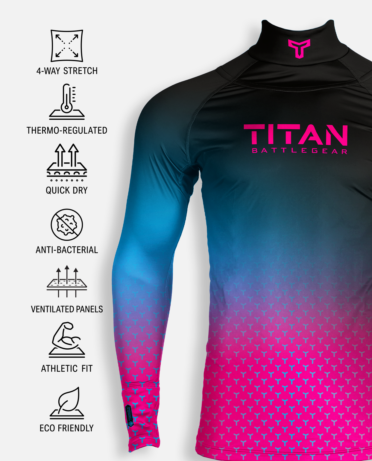 BG 2.0 LS NECK GUARD SHIRT - MIAMI NIGHTS