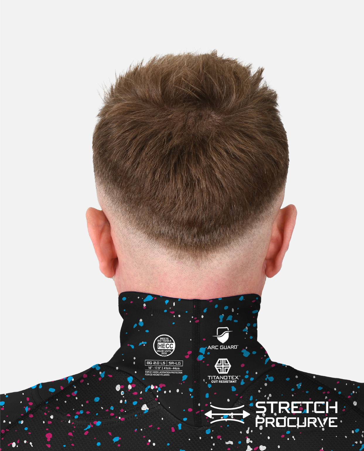 BG 2.0 LS NECK GUARD SHIRT - GALAXY SPLATTER