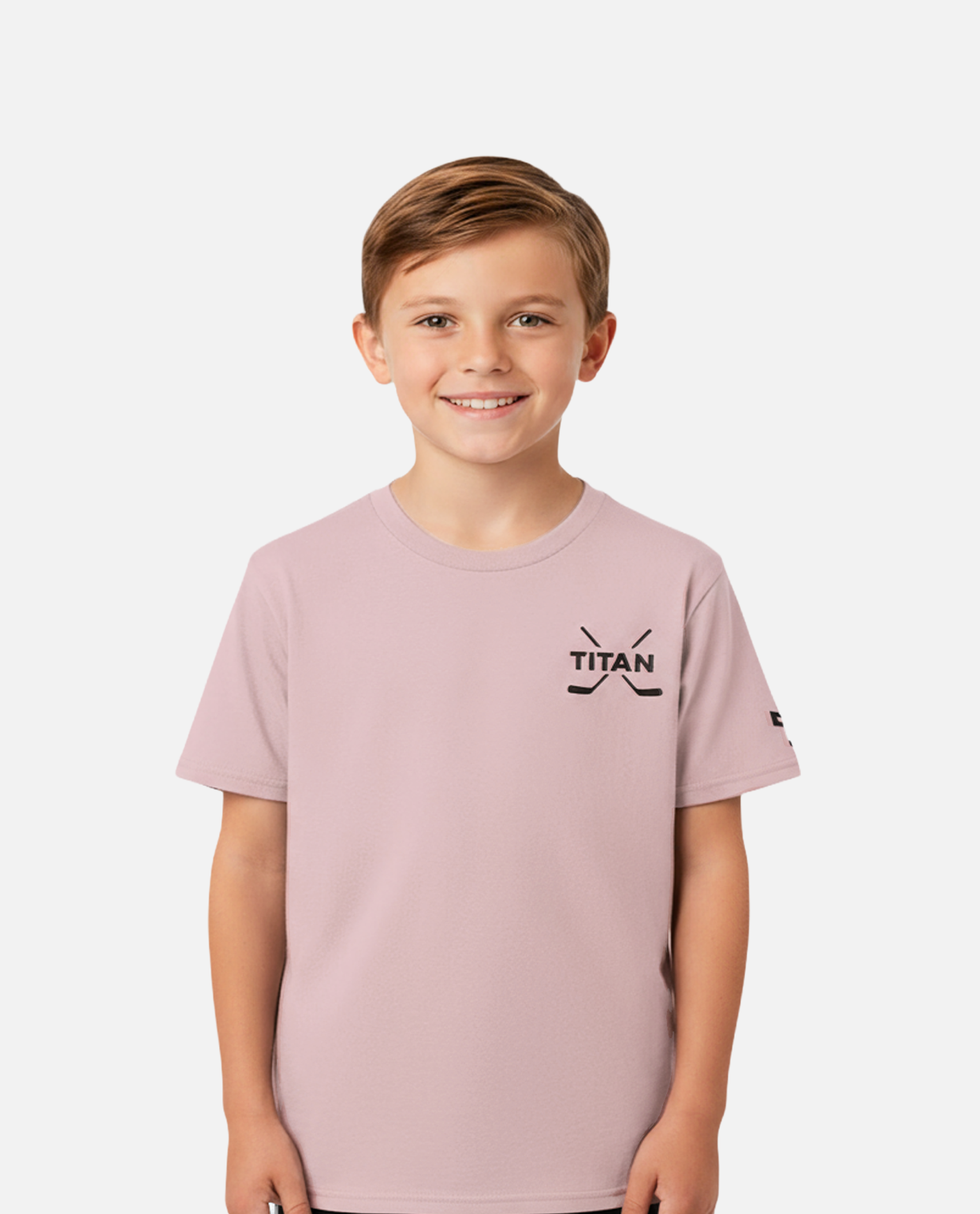 YTH Brand Loop Tee - Light Pink Heather