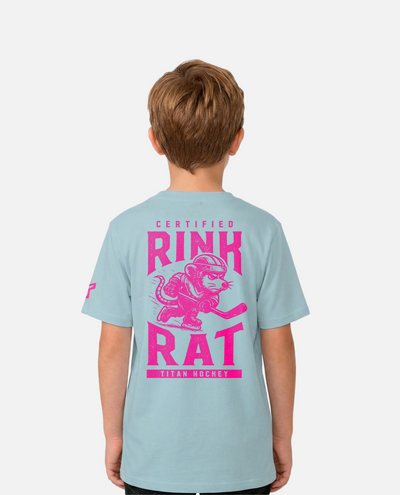 YTH RINK RAT TEE - ICE BLUE