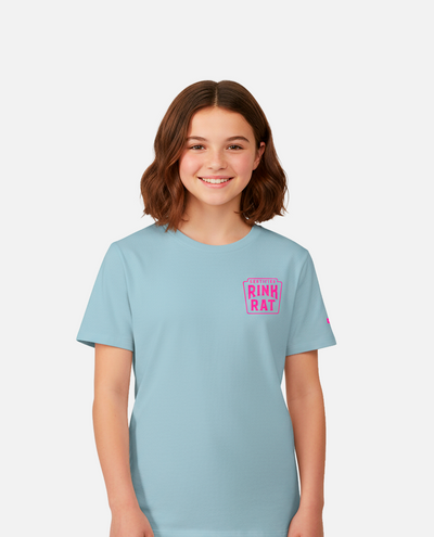 YTH RINK RAT TEE - ICE BLUE