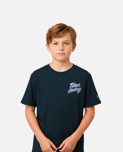 YTH Shift Tee - Navy Heather (DEFECT)