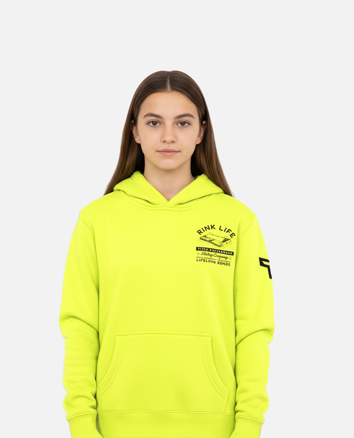 YTH Rink Life Rink Hoodie - Neon Yellow