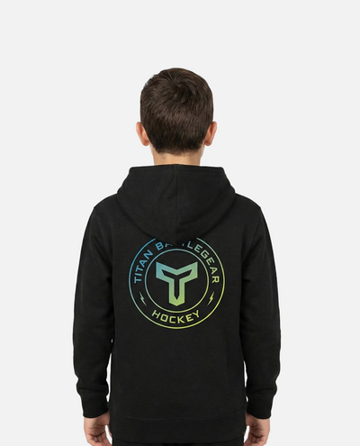 YTH PUCK FADE HOODIE - BLACK