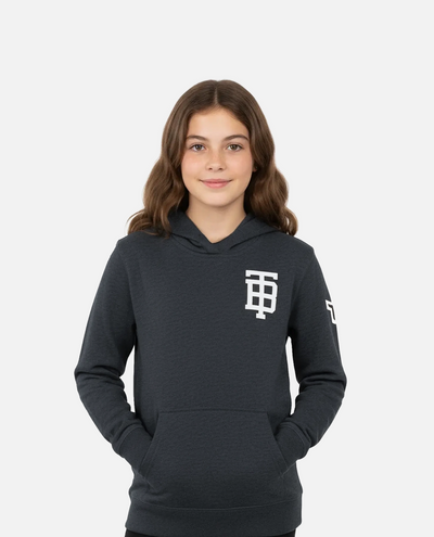 YTH BATTLE HOODIE - NAVY HEATHER