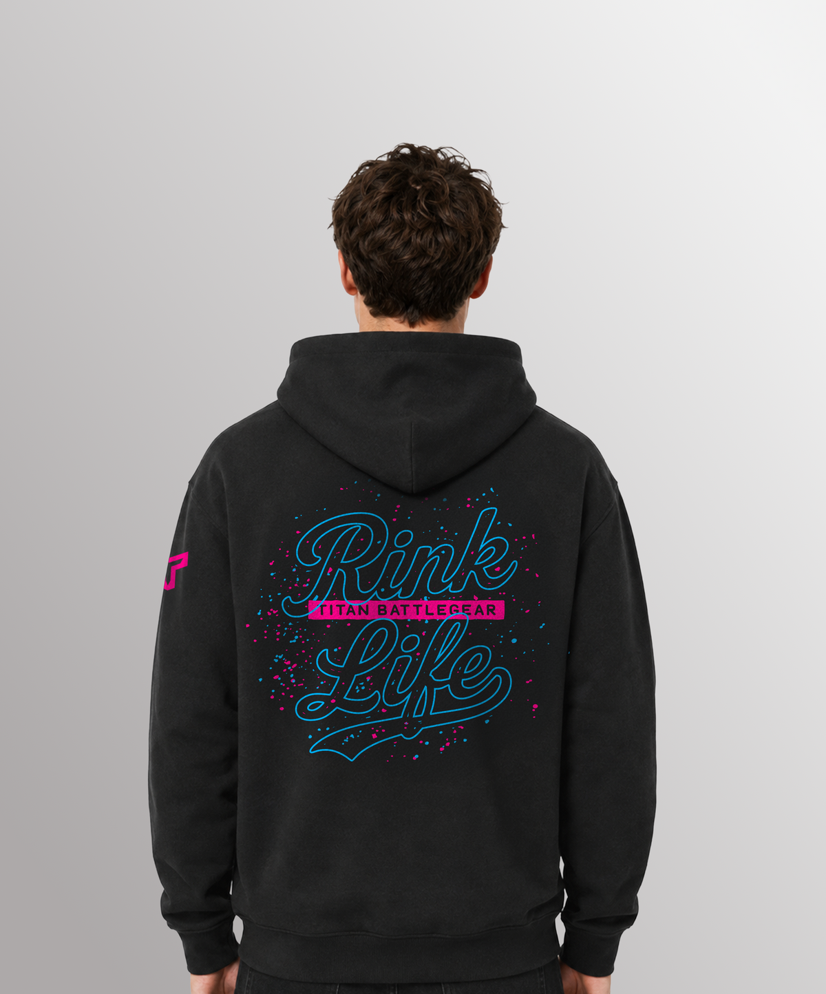 SR RL SPLATTER HOODIE - BLACK